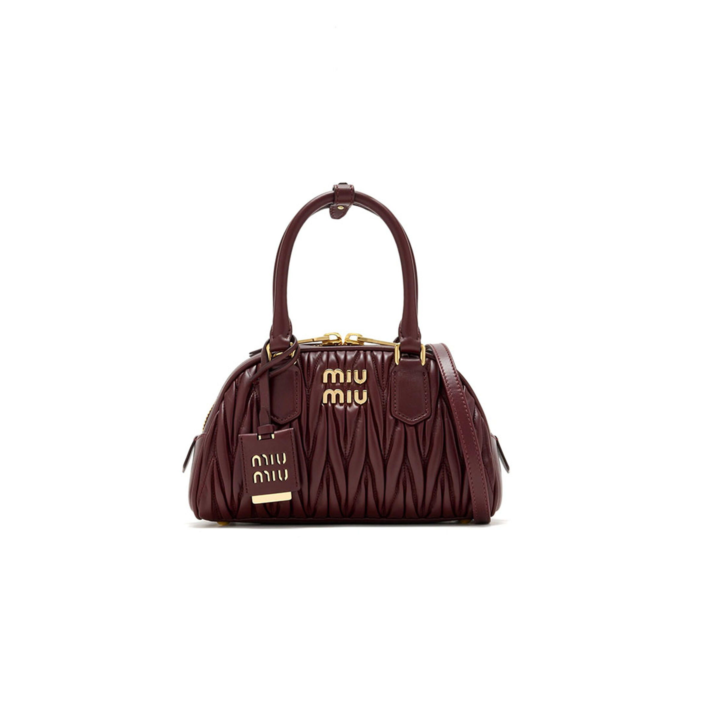 MIU MIU ARCADIE MATELASSÉ NAPPA LEATHER BAG 5BB191 (22*13*10.5cm)